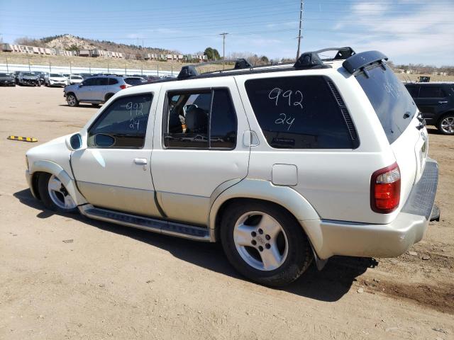 JNRDR09Y72W253221 - 2002 INFINITI QX4 WHITE photo 2