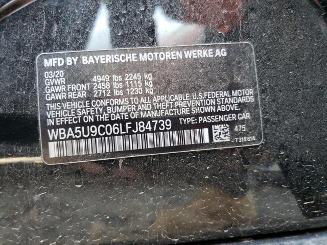 WBA5U9C06LFJ84739 - 2020 BMW M340XI BLACK photo 12