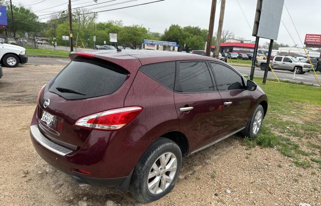 JN8AZ1MU0BW052469 - 2011 NISSAN MURANO S MAROON photo 4