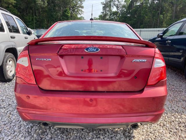 3FAHP0KC7CR186457 - 2012 FORD FUSION SPORT BURGUNDY photo 6