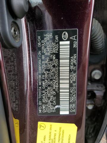 JTHBA30G555067559 - 2005 LEXUS ES 330 BURGUNDY photo 13