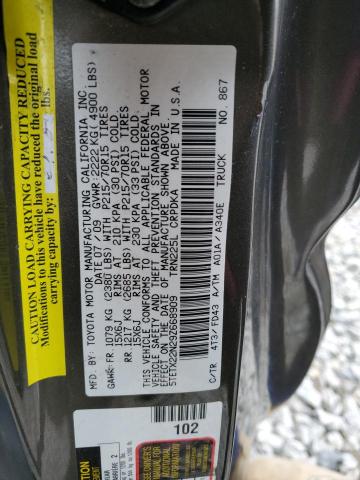 5TETX22N29Z668909 - 2009 TOYOTA TACOMA ACCESS CAB Qəhvəyi foto 12