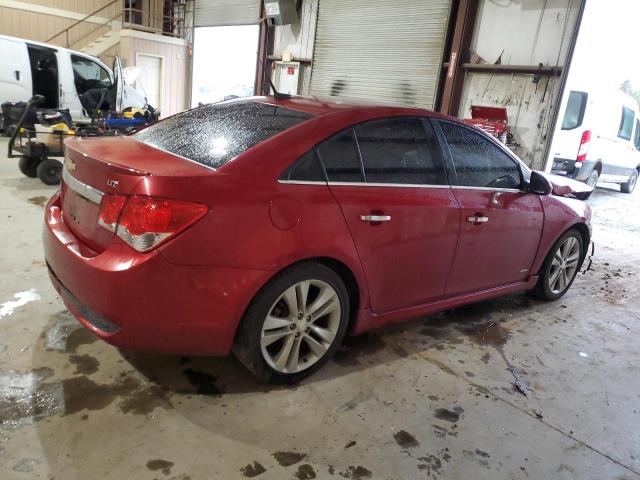 1G1PH5SC4C7251572 - 2012 CHEVROLET CRUZE LTZ RED photo 3