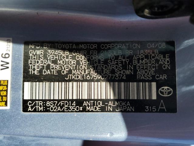 JTKDE167590277374 - 2009 TOYOTA SCION TC 蓝色 照片 13