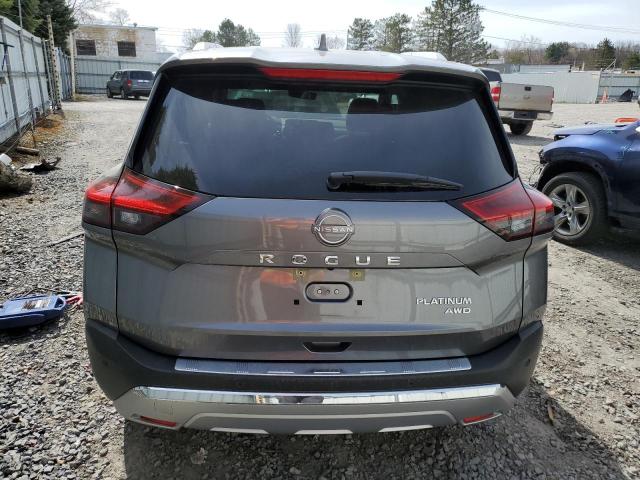 JN8BT3DD6NW272074 - 2022 NISSAN ROGUE PLATINUM GRAY photo 6