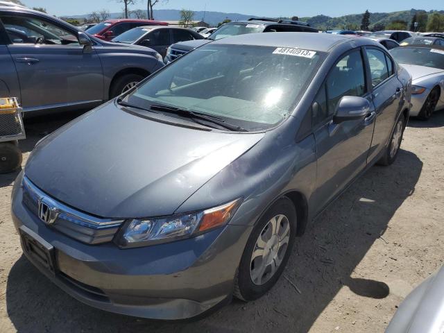 JHMFB4F31CS008368 - 2012 HONDA CIVIC HYBRID L GRAY photo 1