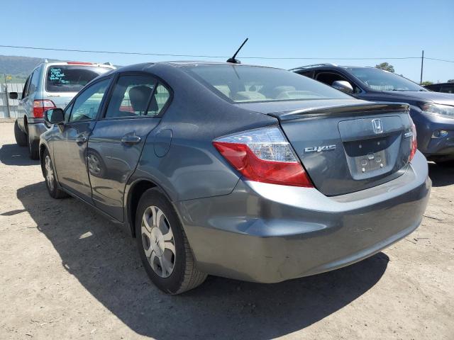 JHMFB4F31CS008368 - 2012 HONDA CIVIC HYBRID L GRAY photo 2