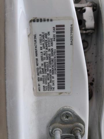 1Y1SK52822Z417911 - 2002 CHEVROLET GEO PRIZM BASE WHITE photo 12