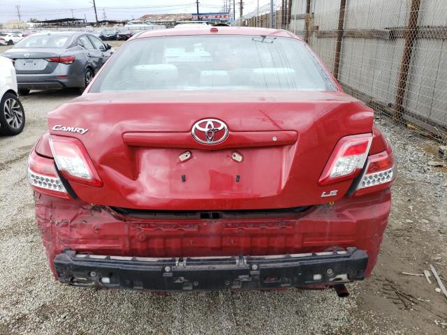 4T1BF3EK9BU155592 - 2011 TOYOTA CAMRY BASE RED photo 6