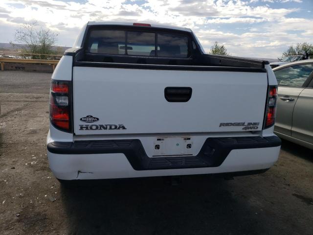 5FPYK1F78CB451018 - 2012 HONDA RIDGELINE SPORT WHITE photo 6