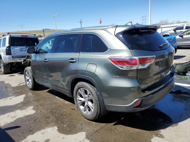 5TDJKRFH6FS183961 - 2015 TOYOTA HIGHLANDER XLE GREEN photo 2