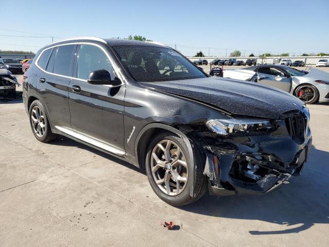 5UXTY3C08M9E58102 - 2021 BMW X3 SDRIVE30I BLACK photo 4