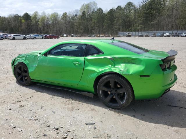 2G1FB1EDXB9123361 - 2011 CHEVROLET CAMARO LT GREEN photo 2