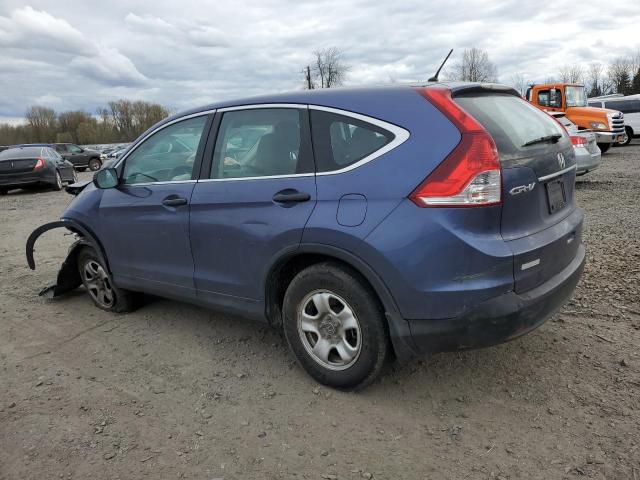 2HKRM4H33EH604928 - 2014 HONDA CR-V LX BLUE photo 2