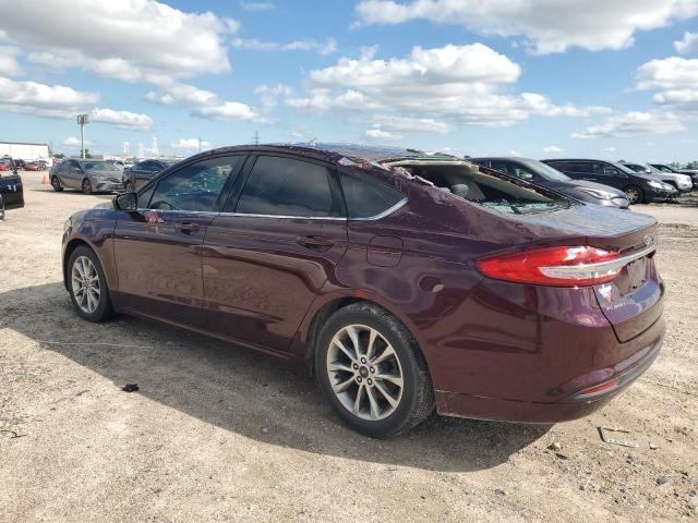 3FA6P0HD0HR252281 - 2017 FORD FUSION SE MAROON photo 2