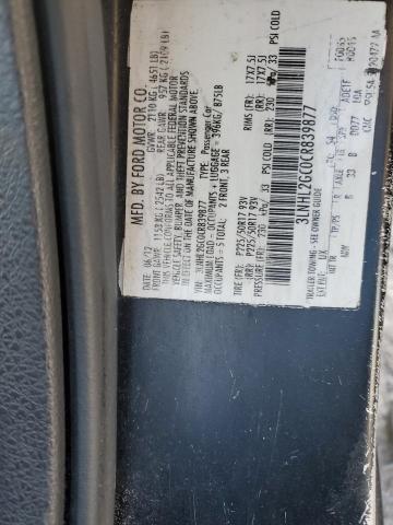 3LNHL2GC0CR839877 - 2012 LINCOLN MKZ BLACK photo 12