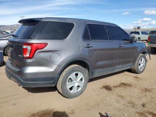 1FM5K8AR3KGA79391 - 2019 FORD EXPLORER POLICE INTERCEPTOR رمادي صورة 3