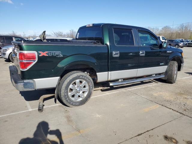 1FTFW1ET6DFD13140 - 2013 FORD F150 SUPERCREW GREEN photo 3