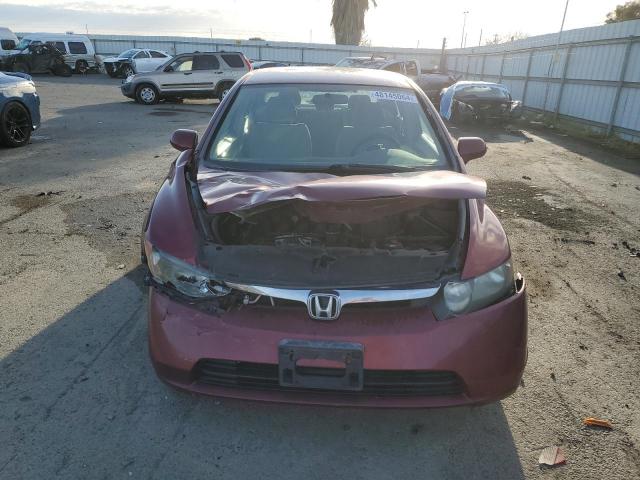 1HGFA16587L129744 - 2007 HONDA CIVIC LX RED photo 5