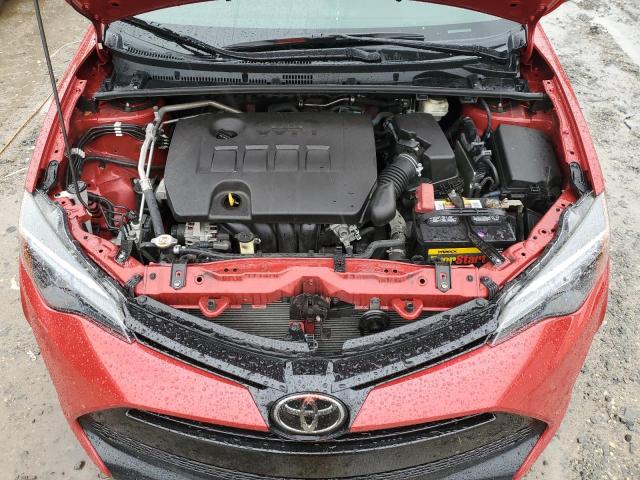 2T1BURHE3JC976816 - 2018 TOYOTA COROLLA L RED photo 11