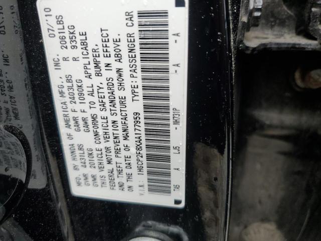 1HGCP2F8XAA177959 - 2010 HONDA ACCORD EXL BLACK photo 13