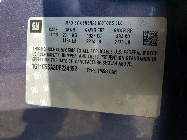 1G11C5SA3DF234062 - 2013 CHEVROLET MALIBU 1LT PURPLE photo 12