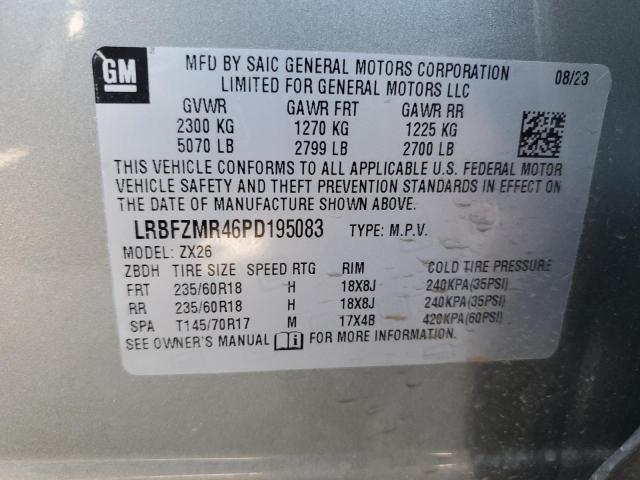LRBFZMR46PD195083 - 2023 BUICK ENVISION PREFERRED GRAY photo 14
