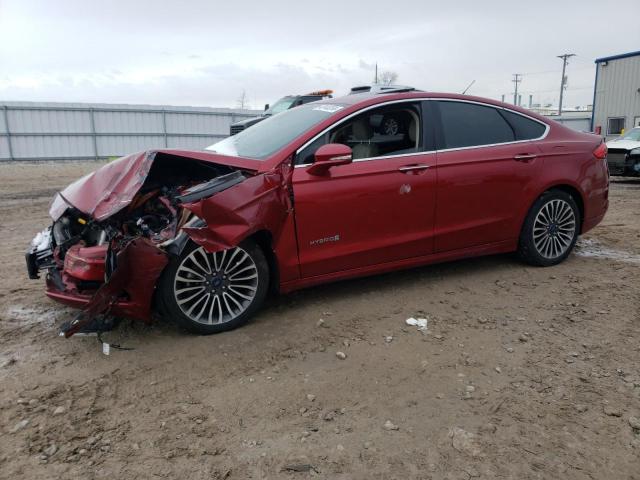 3FA6P0RU8HR250678 - 2017 FORD FUSION TITANIUM HEV RED photo 1