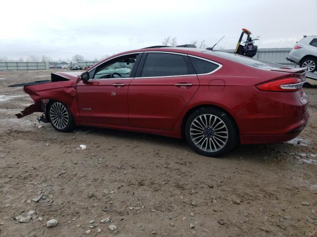 3FA6P0RU8HR250678 - 2017 FORD FUSION TITANIUM HEV RED photo 2