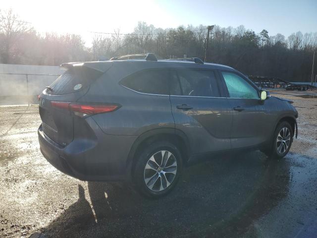 5TDGZRAHXMS522263 - 2021 TOYOTA HIGHLANDER XLE 灰色 照片 3