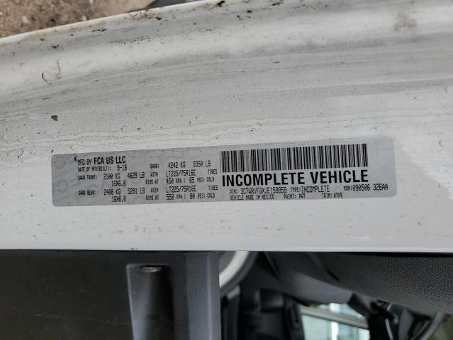 3C7WRVFGXJE159959 - 2018 RAM PROMASTER 3500 STANDARD Белый фото 12