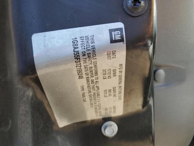 1G8AJ55F37Z199248 - 2007 SATURN ION LEVEL 2 灰色 照片 12