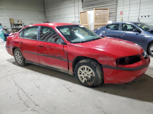 2G1WF52E349377294 - 2004 CHEVROLET IMPALA RED photo 4