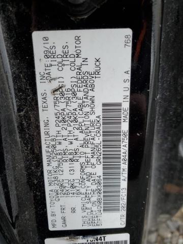 5TFTU4GN0BX003064 - 2011 TOYOTA TACOMA PRERUNNER ACCESS CAB BLACK photo 12