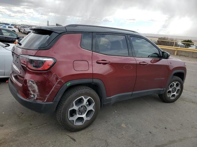 3C4NJDDB0NT207939 - 2022 JEEP COMPASS TRAILHAWK BURGUNDY photo 3