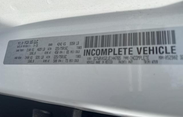 3C7WRVKG2JE144765 - 2018 RAM PROMASTER 3500 STANDARD Սպիտակ լուսանկար 10