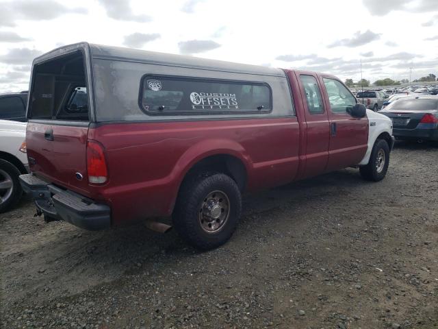 1FTNX20L92ED25775 - 2002 FORD F250 SUPER DUTY BURGUNDY photo 3