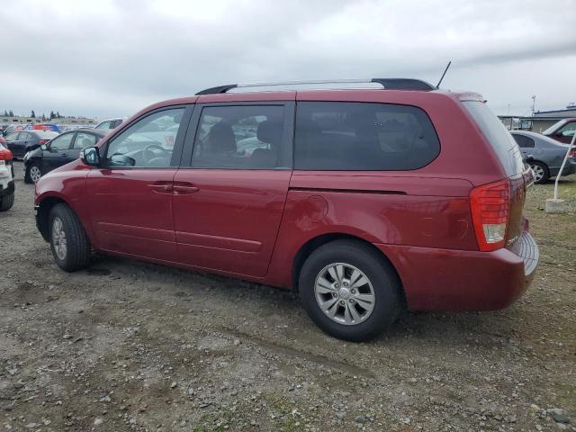 KNDMG4C79C6424520 - 2012 KIA SEDONA LX BURGUNDY photo 2