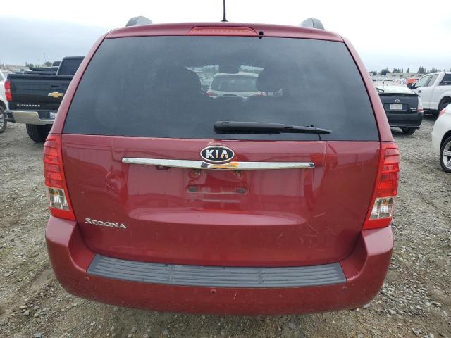 KNDMG4C79C6424520 - 2012 KIA SEDONA LX BURGUNDY photo 6