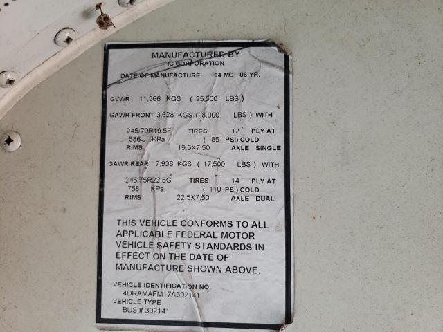 4DRAMAFM17A392141 - 2007 IC CORPORATION 3000 თეთრი ფოტო 10