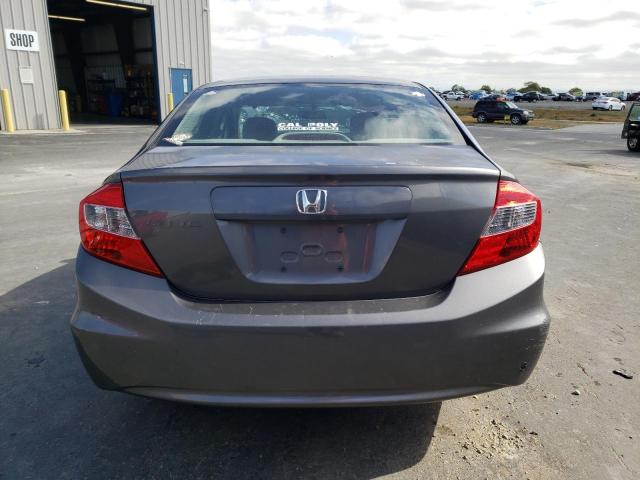 19XFB2F51CE383719 - 2012 HONDA CIVIC LX GRAY photo 6