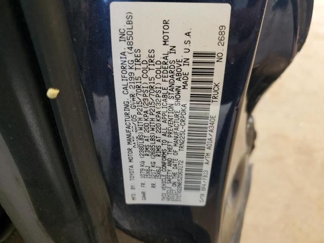 5TETX22N65Z063172 - 2005 TOYOTA TACOMA ACCESS CAB 蓝色 照片 12