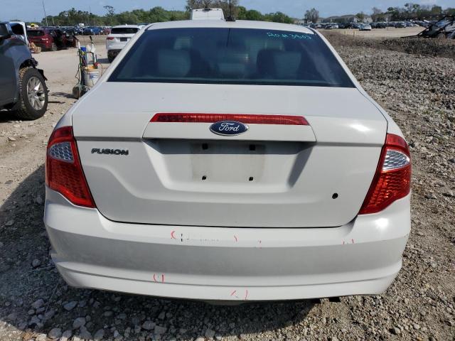 3FAHP0GA3BR262519 - 2011 FORD FUSION S WHITE photo 6