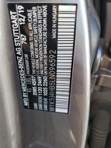 W1K5J4HB5LN096592 - 2020 MERCEDES-BENZ CLA 250 4MATIC GRAY photo 12