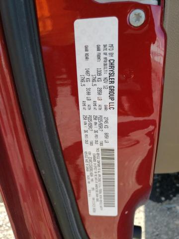 2C4RC1CG0DR614684 - 2013 CHRYSLER TOWN & COU TOURING L BURGUNDY photo 10