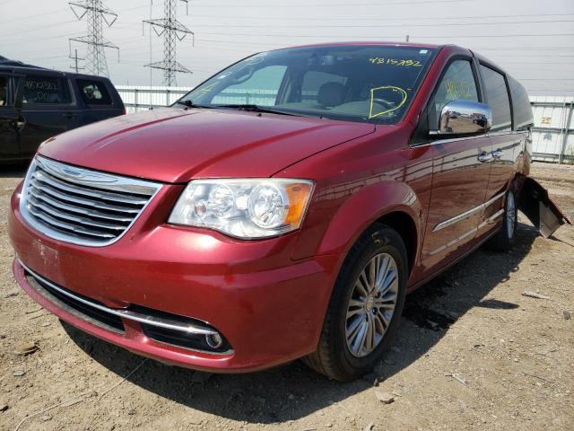 2C4RC1CG0DR614684 - 2013 CHRYSLER TOWN & COU TOURING L BURGUNDY photo 2