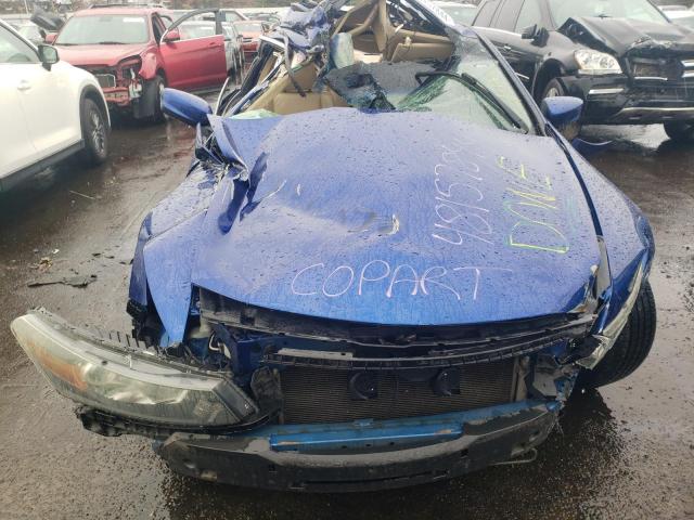 1HGCS22838A012611 - 2008 HONDA ACCORD EXL BLUE photo 5