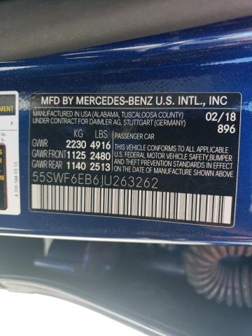 55SWF6EB6JU263262 - 2018 MERCEDES-BENZ C 43 4MATIC AMG BLUE photo 13
