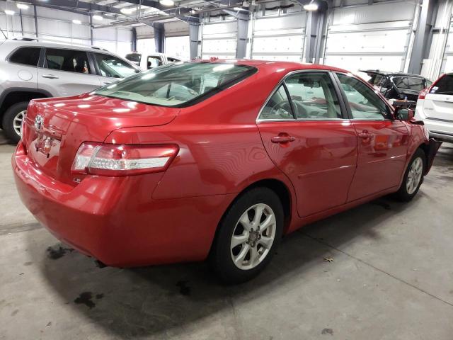 4T4BF3EK7BR165608 - 2011 TOYOTA CAMRY BASE RED photo 3