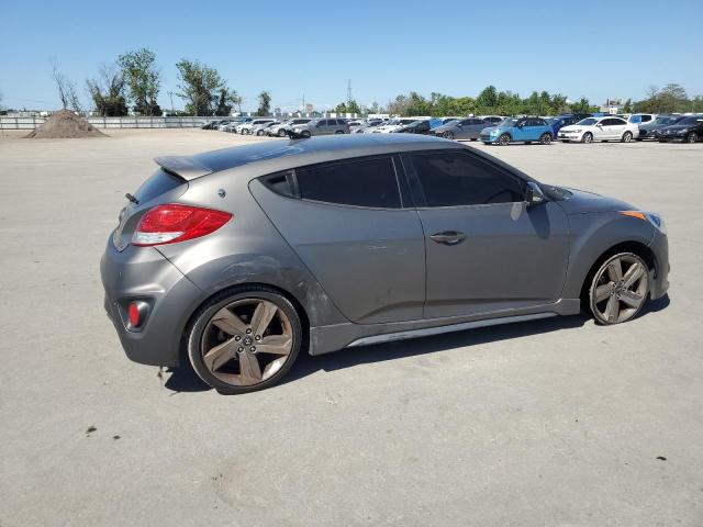 KMHTC6AE5EU185451 - 2014 HYUNDAI VELOSTER TURBO GRAY photo 3